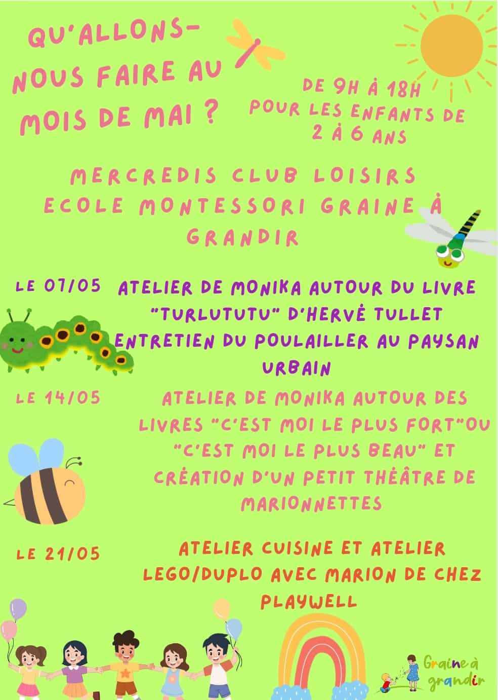 Programme mercredi club Mai 2025 Programme mercredi club Mai 2025